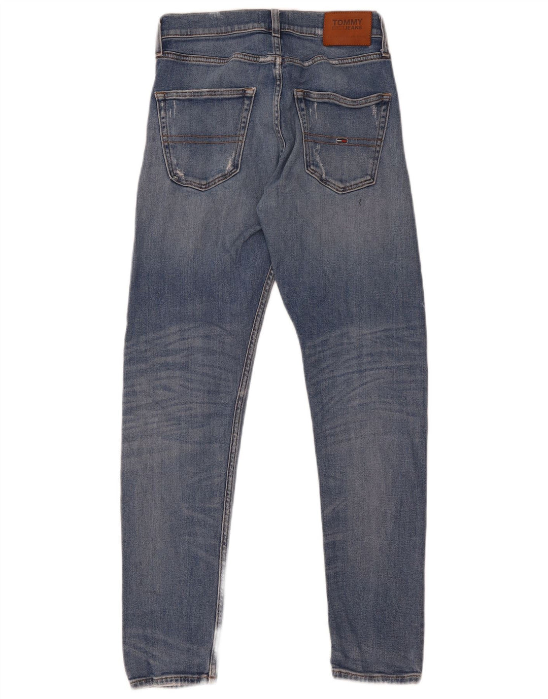 Tommy Hilfiger Uomo Distressed Jeans Slim W28 L30 Cotone Blu