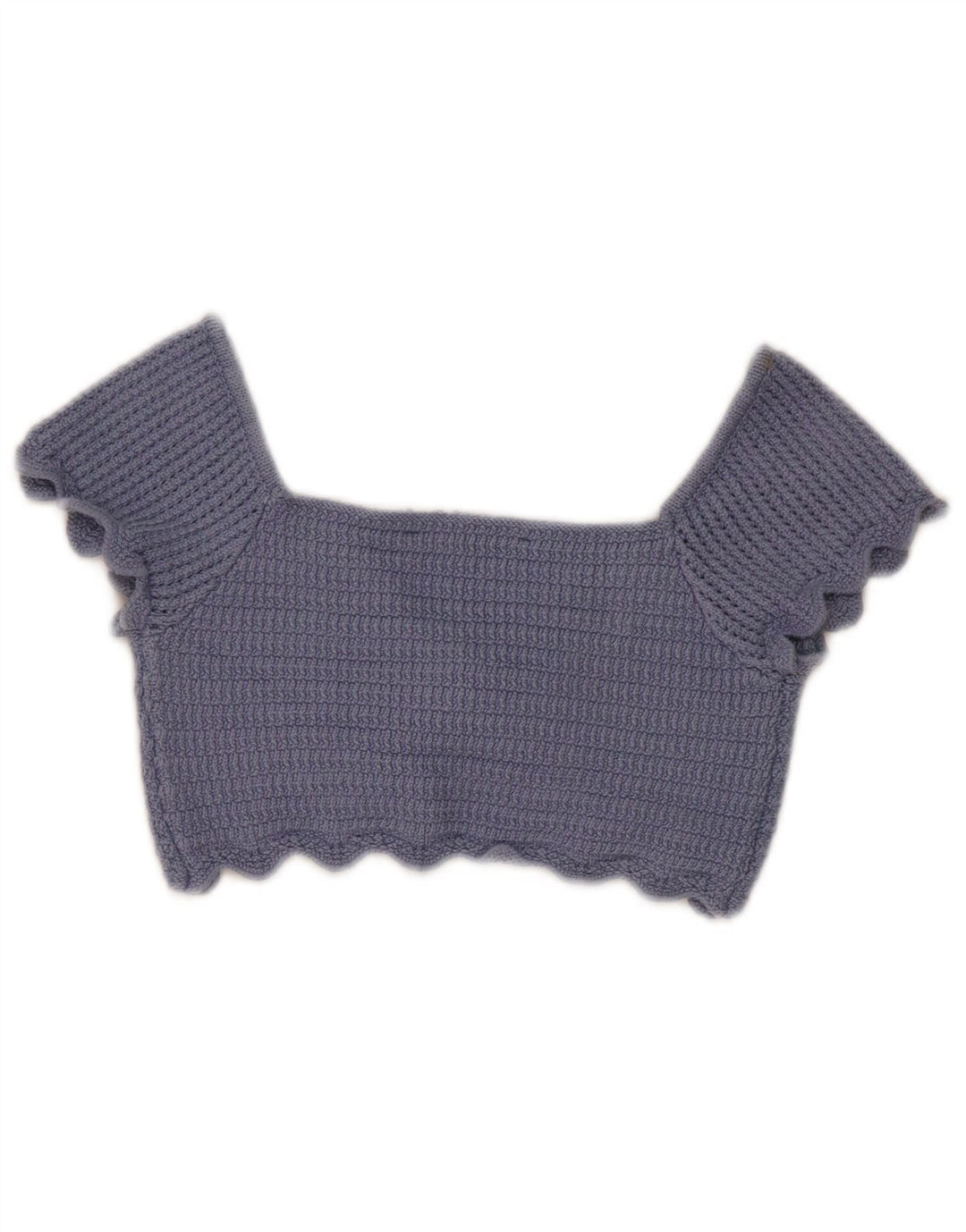 Top corto in maglia da donna Zara UK 8 piccolo blu
