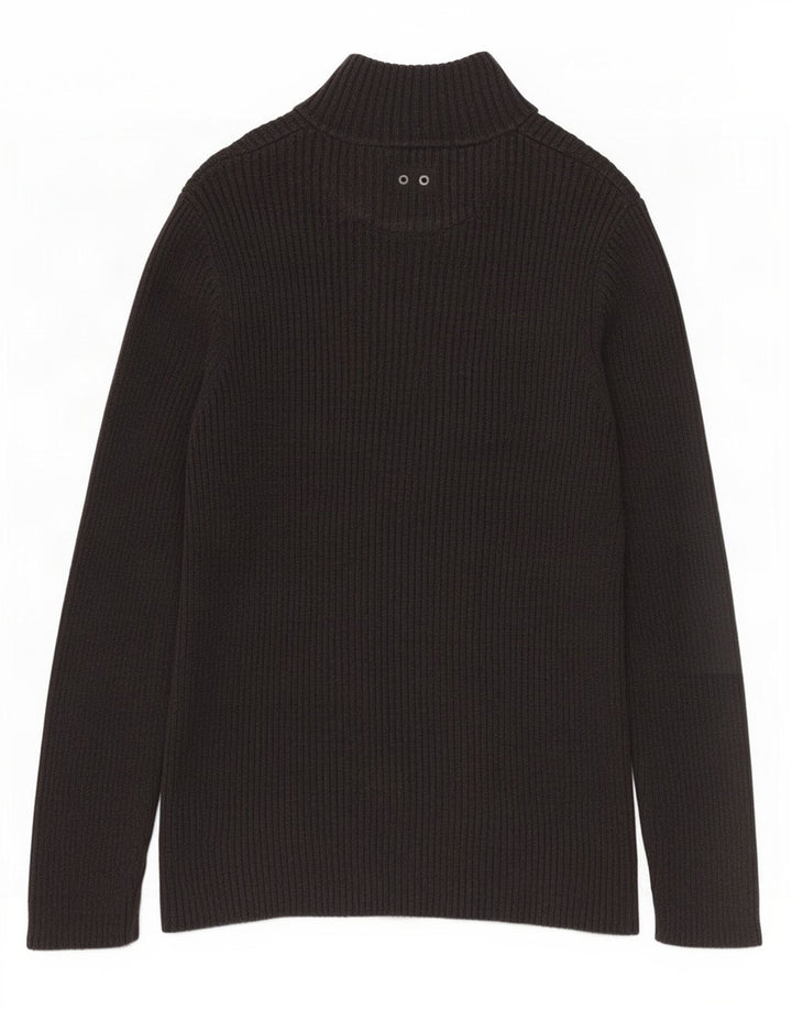 Maglione Converse da uomo con zip e collo in cotone grigio medio