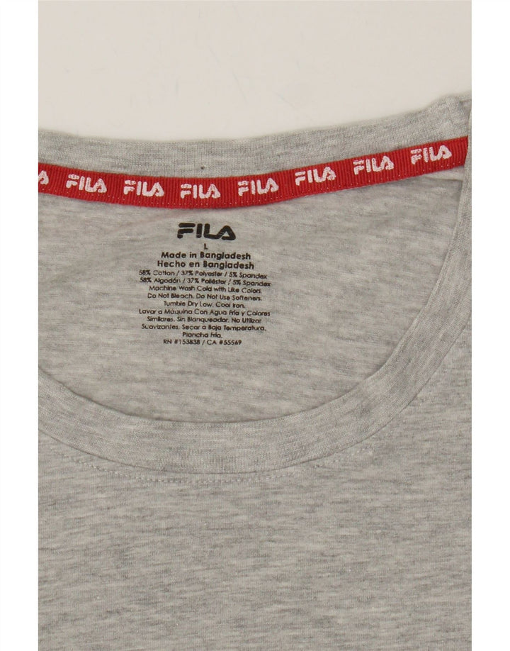FILA Mens T-Shirt Top Large Grey Cotton Vintage Fila and Second-Hand Fila from Messina Hembry 