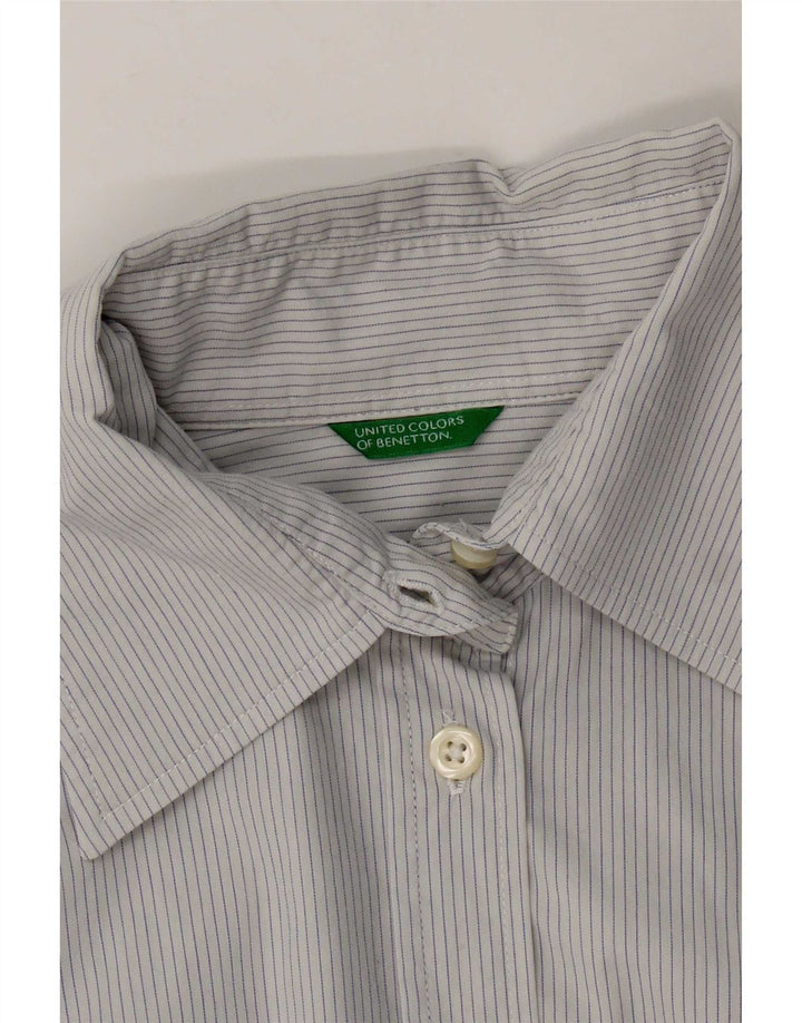 Camicia formale da donna Benetton UK 16 a righe grandi blu