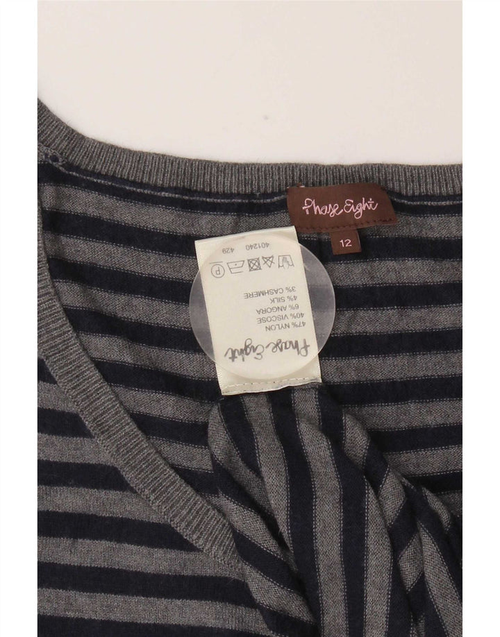 Canotta da donna Phase Eight UK 12 Nylon a righe grigio medio