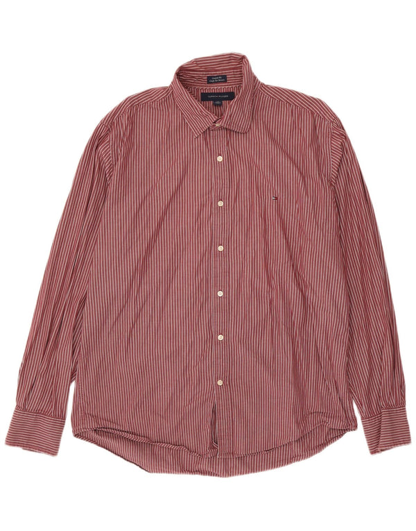 Camicia da uomo su misura Tommy Hilfiger grande gessato rosso