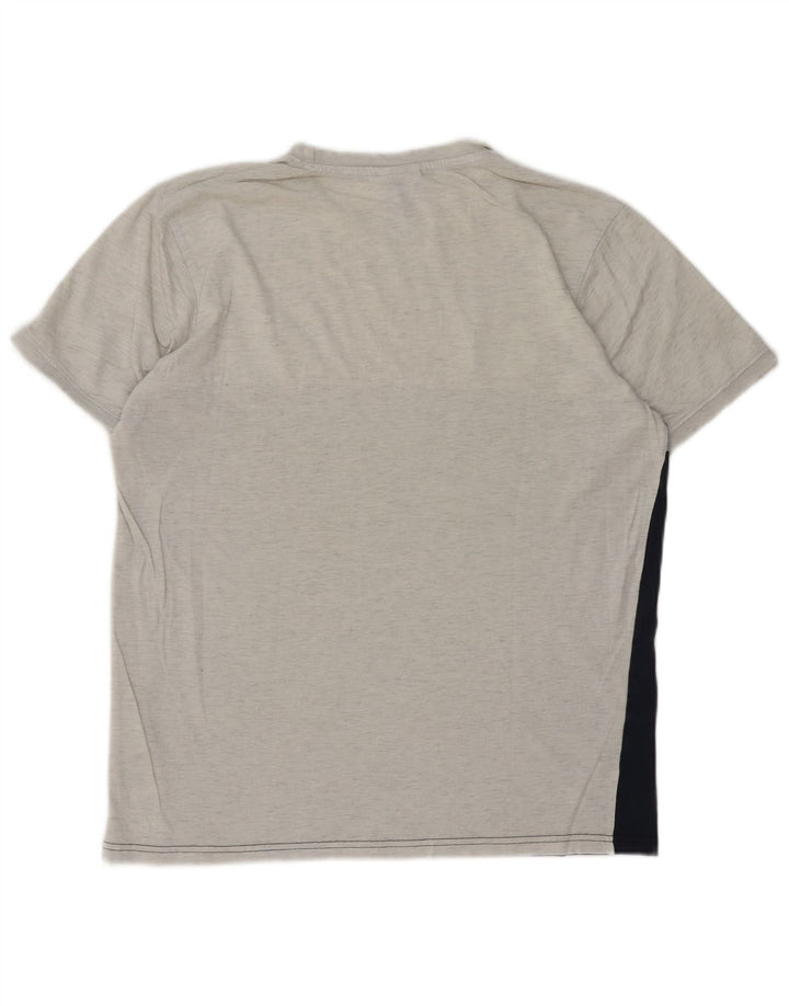 T-shirt da uomo Ellesse Top Large in cotone color block grigio