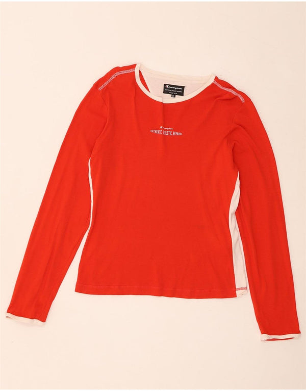 Maglia a maniche lunghe da donna Champion UK 18 XL Cotone color block rosso