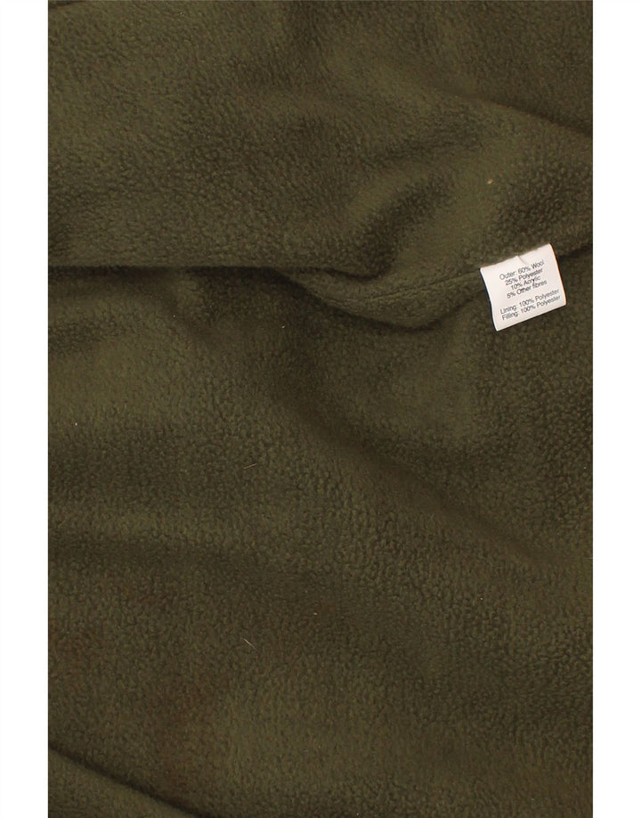 Cappotto vintage da ragazzo 4-5 anni in lana a quadri kaki