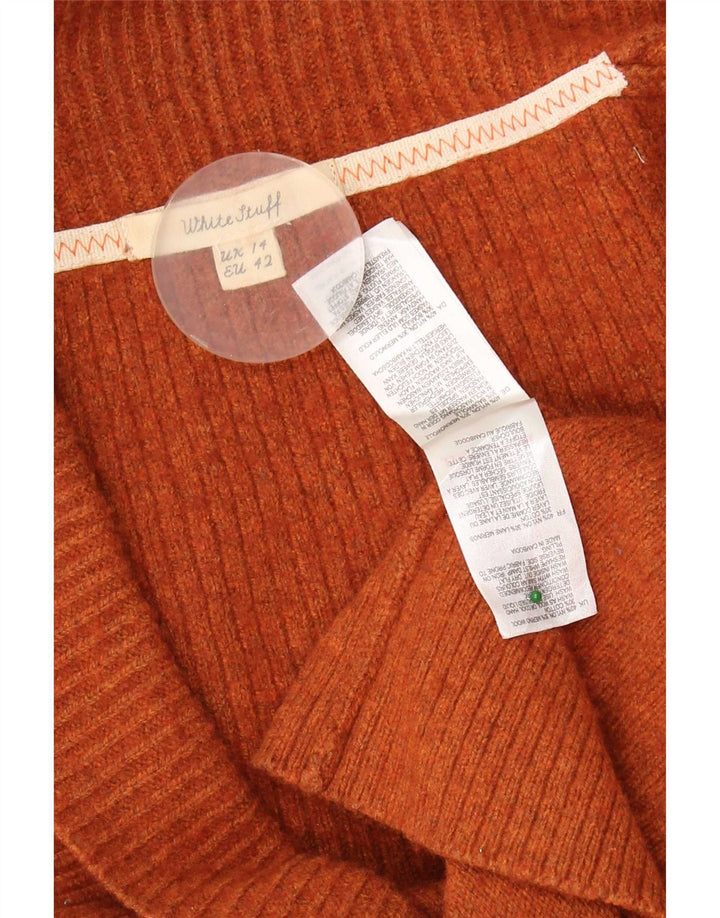 Maglione cardigan aperto da donna White Stuff UK 14 Grande nylon marrone