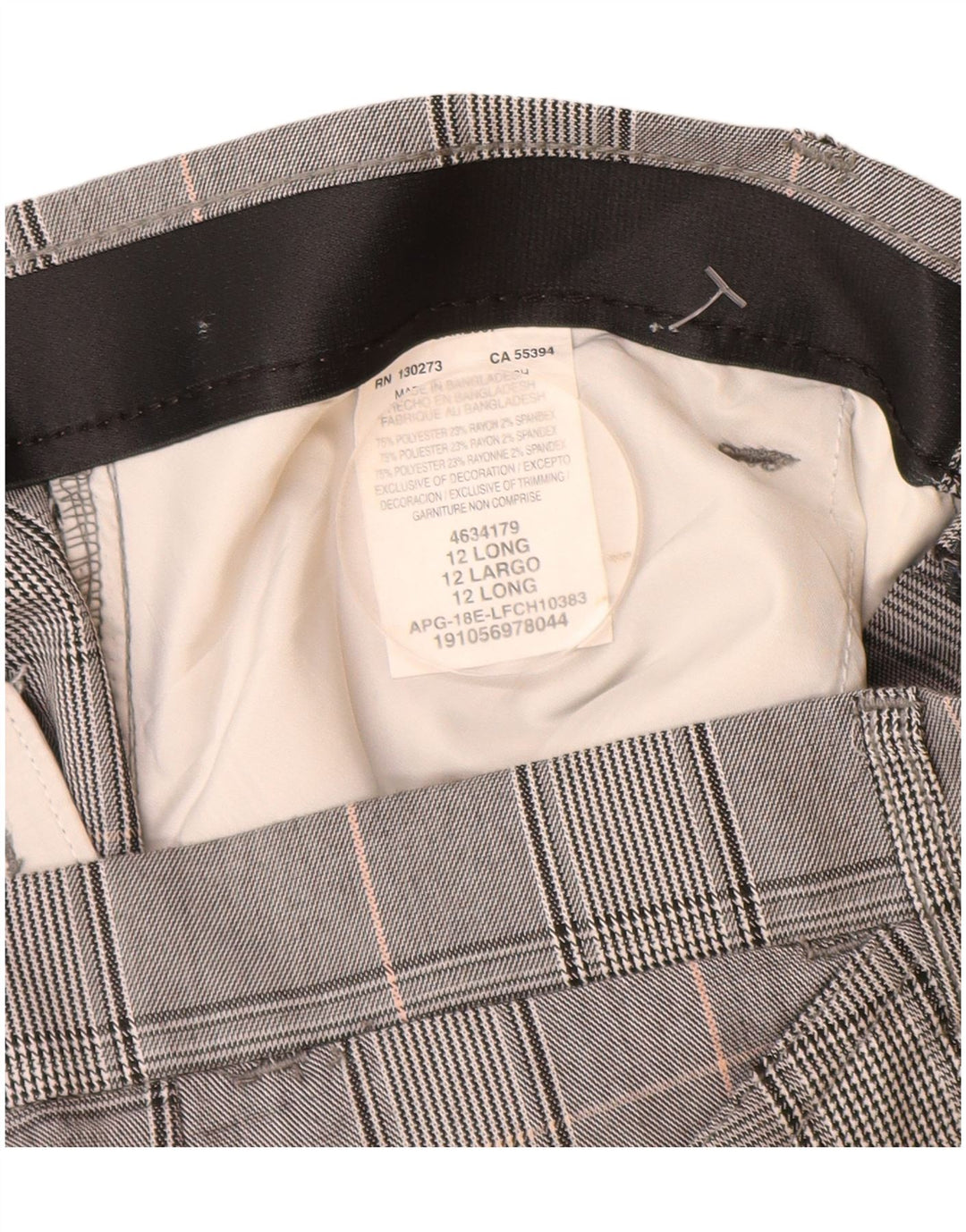 Pantaloni casual da donna a vita media Lee US 12 Large W32 L32 poliestere grigio
