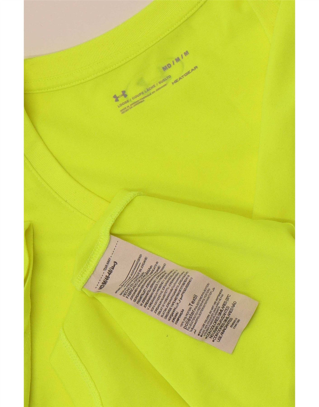 Maglietta Under Armour da donna Heat Gear UK 12 poliestere giallo medio