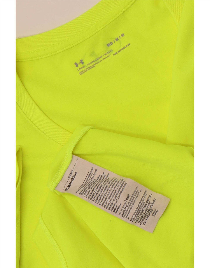 Maglietta Under Armour da donna Heat Gear UK 12 poliestere giallo medio