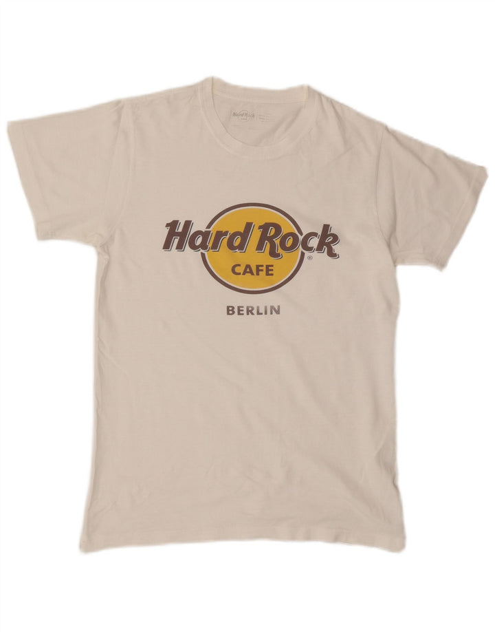 T-shirt grafica da uomo Hard Rock Cafe Berlino, piccola, bianca