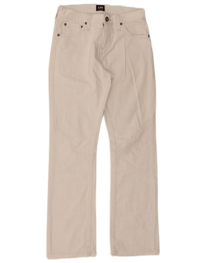 Pantaloni casual Bootcut da donna Lee W28 L28 bianchi