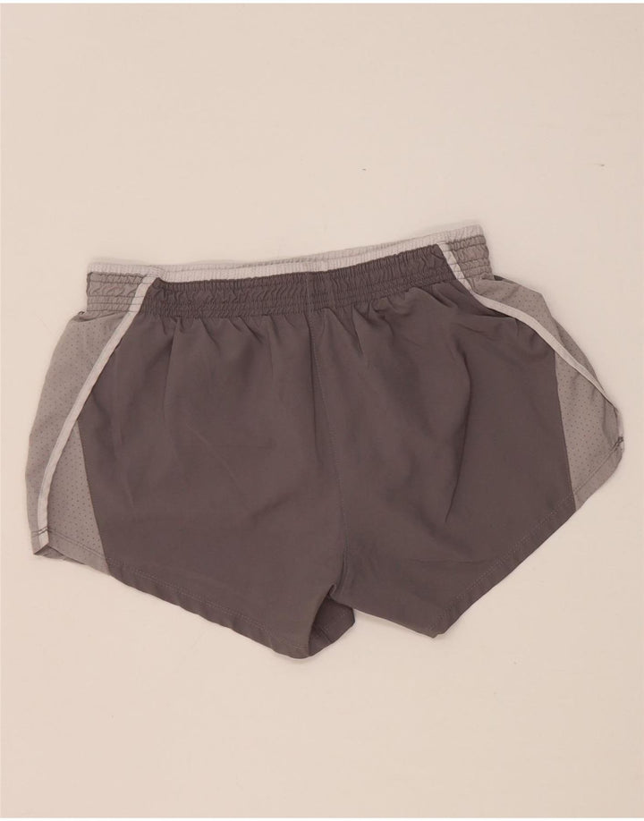 Pantaloncini sportivi Nike Dri Fit da donna UK 10 piccoli poliestere grigio