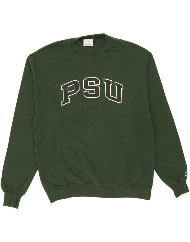CHAMPION Mens Graphic Sweatshirt Jumper Large Green Vintage Champion and Second-Hand Champion from Messina Hembry 