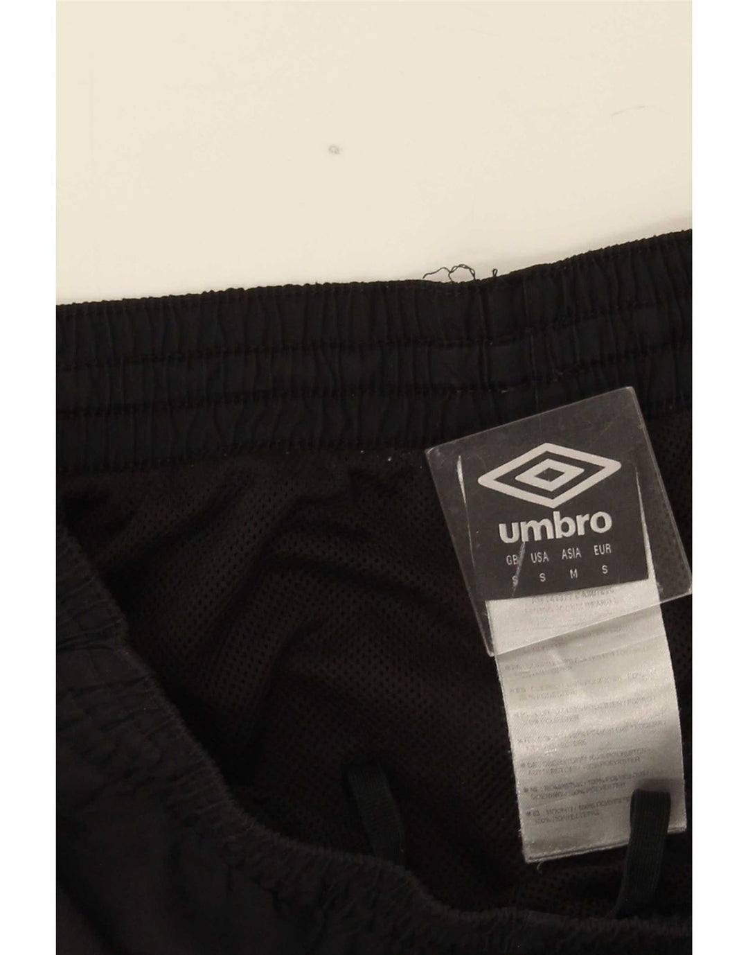 Pantaloncini sportivi Umbro da uomo piccoli in poliestere nero