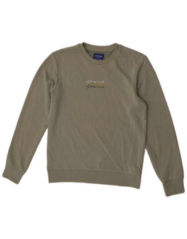 Jack & Jones Felpa grafica da uomo Maglione piccolo Poliestere kaki