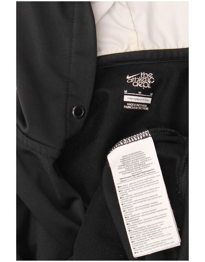 Felpa con cappuccio e zip grafica da donna Nike UK 12 poliestere nero medio