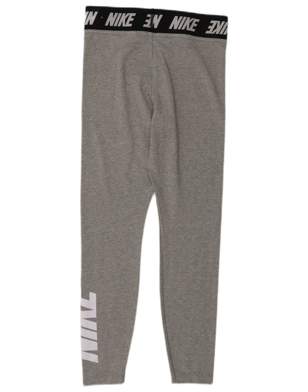 Leggings grafici da donna Nike UK 12 cotone color block grigio medio