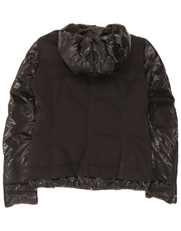 PEUTEREY Giubbotto Imbottito con Cappuccio Donna IT 42 Medium Nero Poliammide