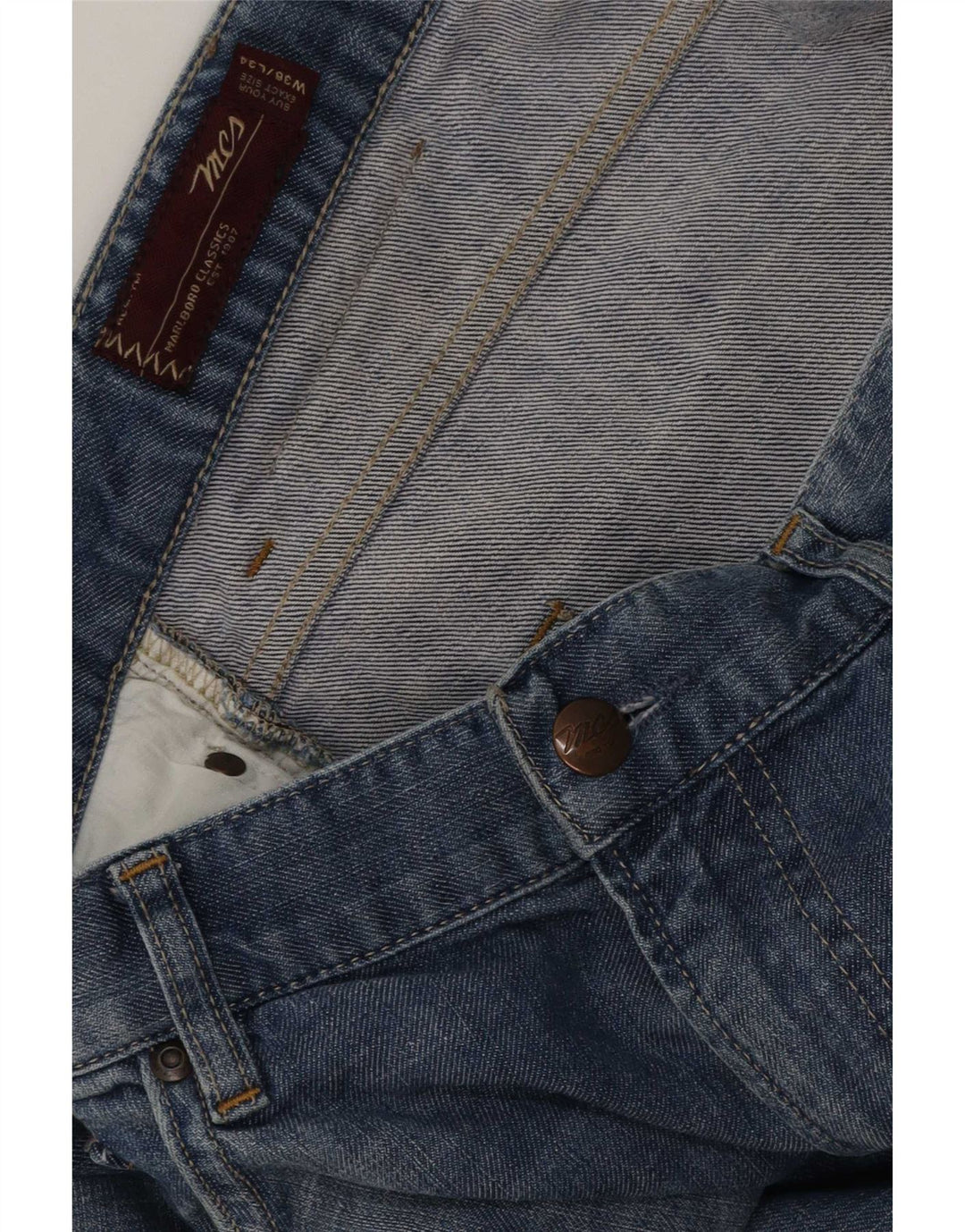 Jeans dritti da uomo Marlboro Classics W36 L30 Blu