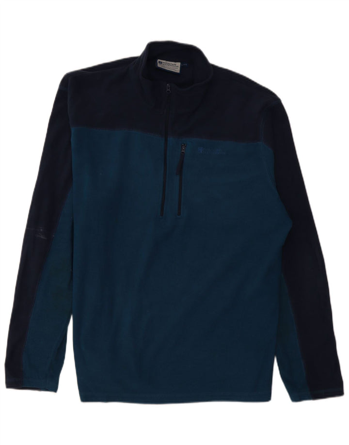 MOUNTAIN WAREHOUSE Maglione in pile da uomo con zip e collo XL color block blu navy