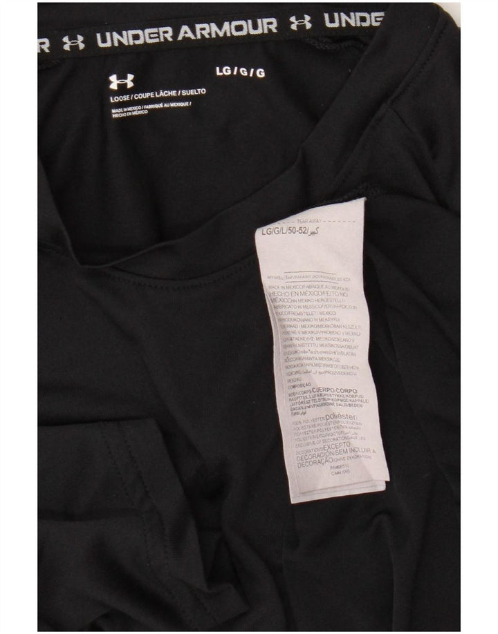 T-shirt da uomo Under Armour Top grande in poliestere nero