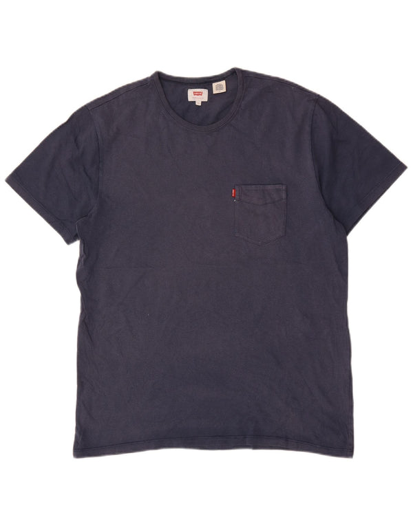 T-shirt da uomo Levi's Top Large in cotone blu navy