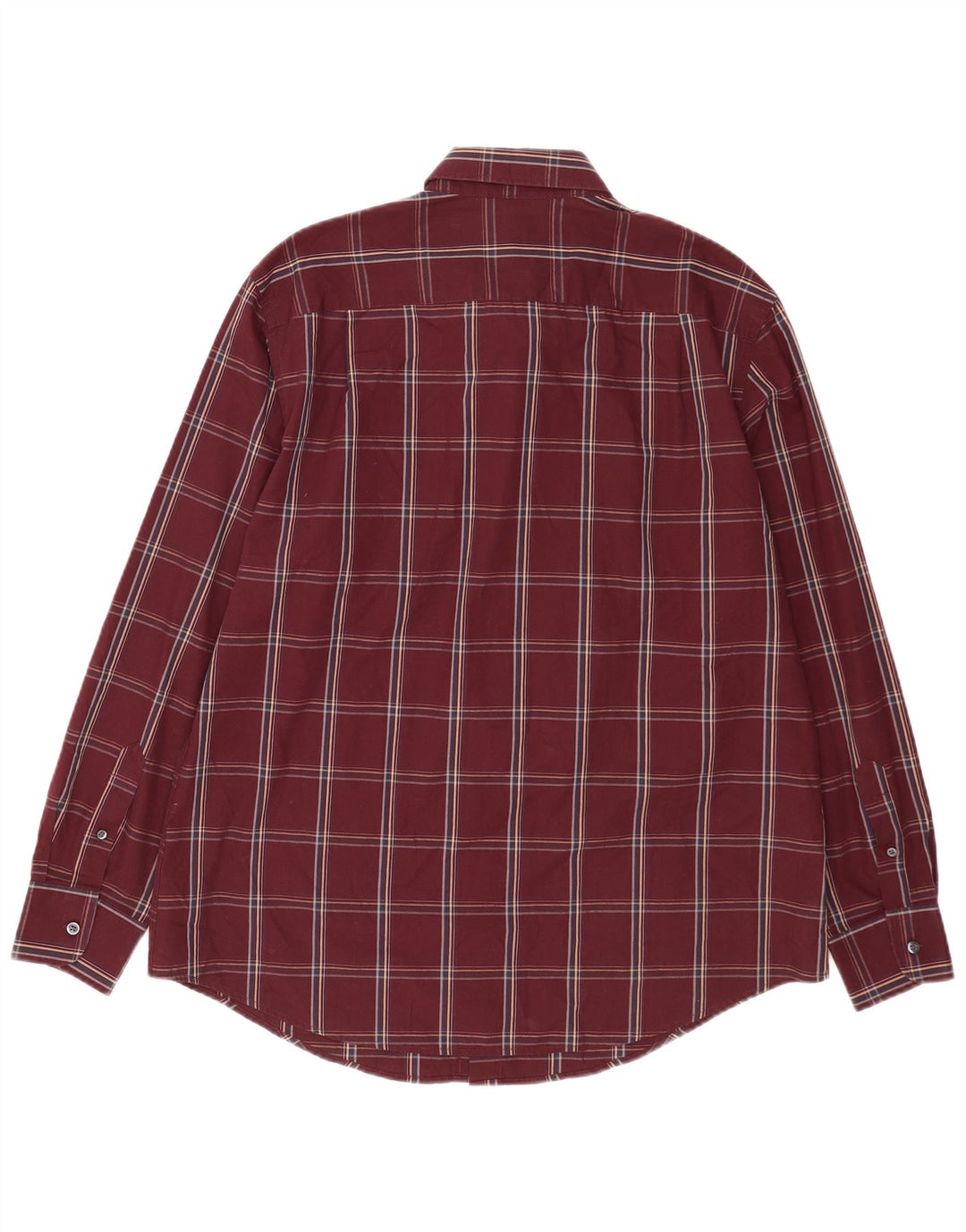 Camicia da uomo Dockers taglia 16 16 1/2 grande cotone a quadri rossi
