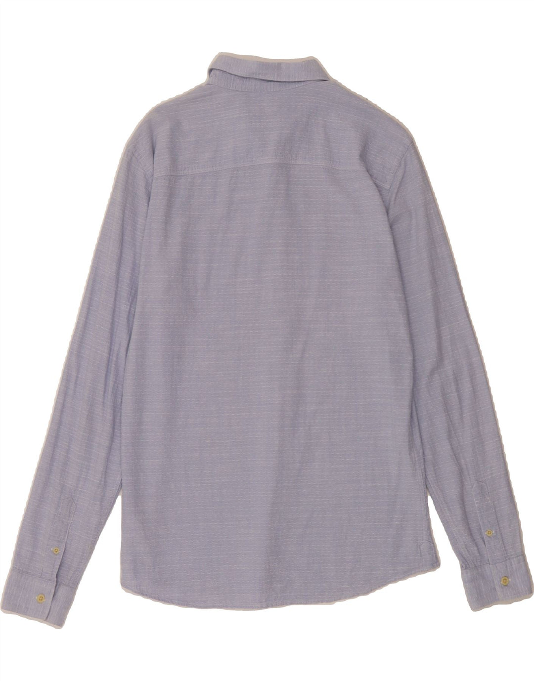 ALL SAINTS Mens Shirt Small Blue Flecked Cotton Vintage All Saints and Second-Hand All Saints from Messina Hembry 
