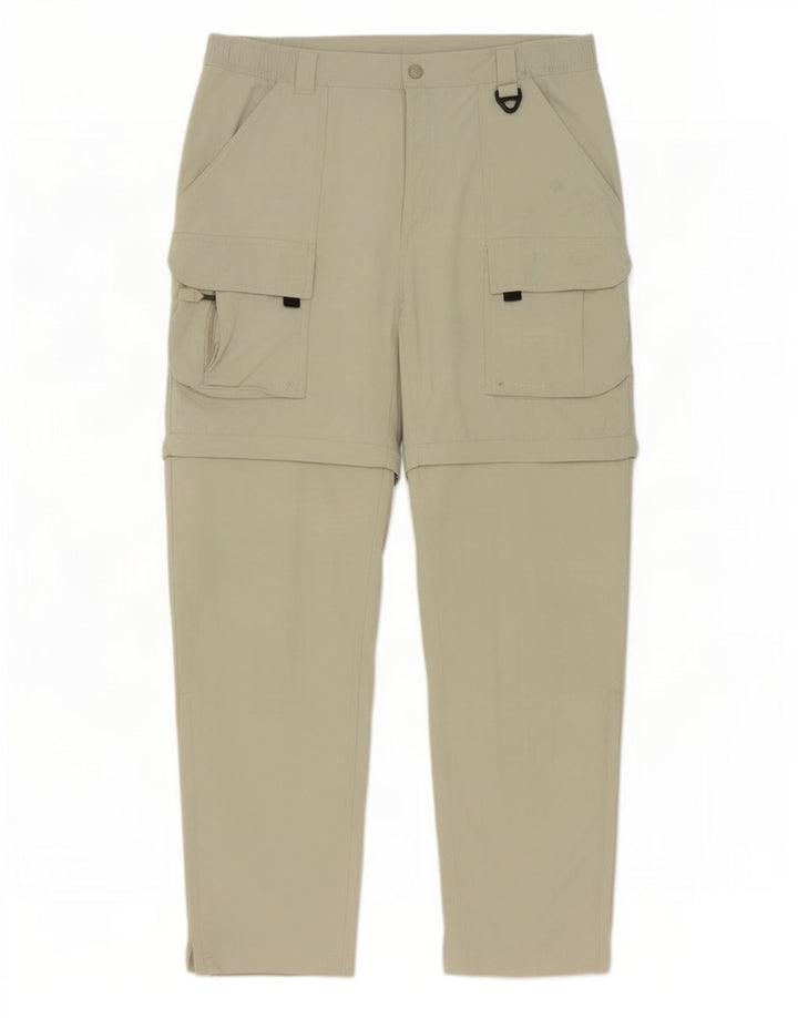 Pantaloni cargo da escursionismo da uomo Columbia medi W32 L32 poliestere kaki