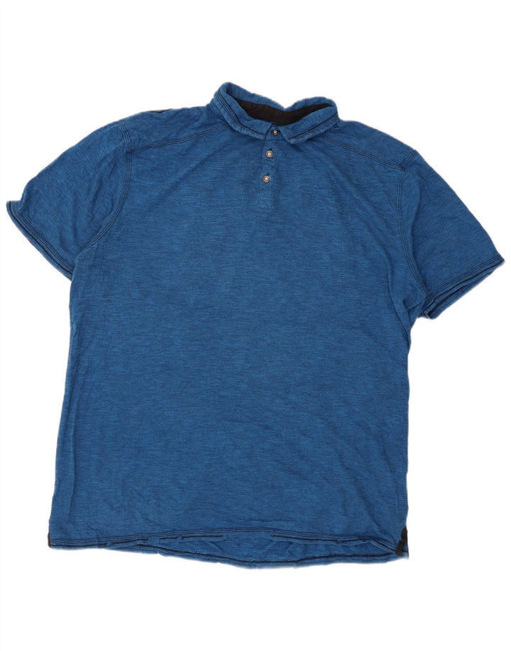Polo da uomo BKE 2XL cotone screziato blu
