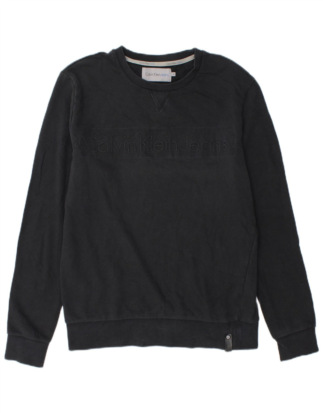 Calvin Klein Jeans Felpa grafica da uomo Maglione medio cotone nero