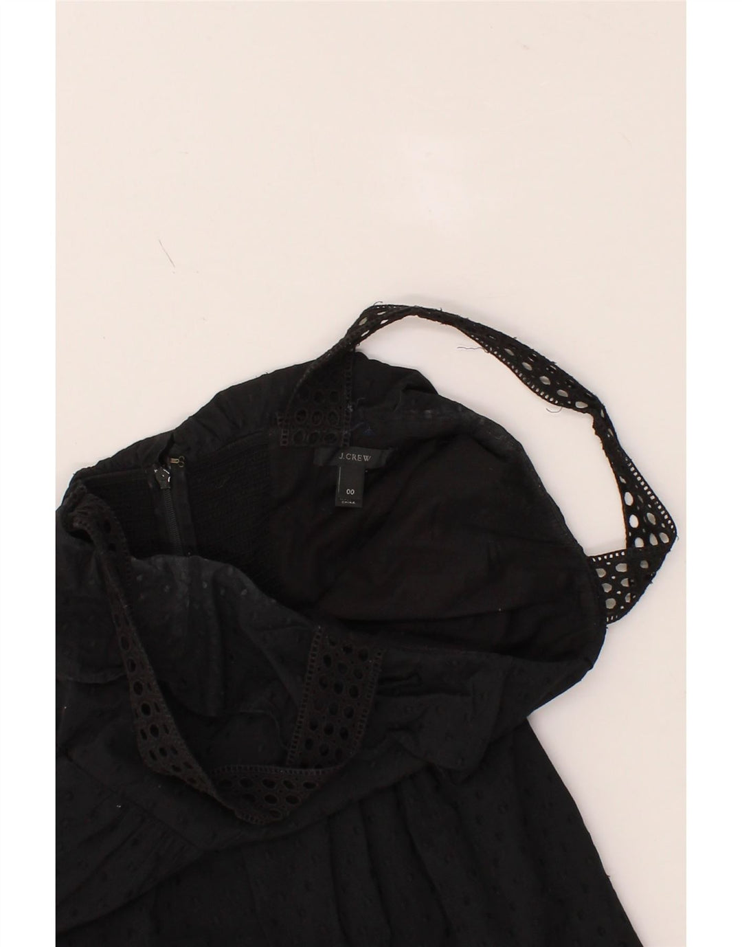 J. CREW Womens Sundress US 00 2XS Black Spotted Cotton Vintage J. Crew and Second-Hand J. Crew from Messina Hembry 