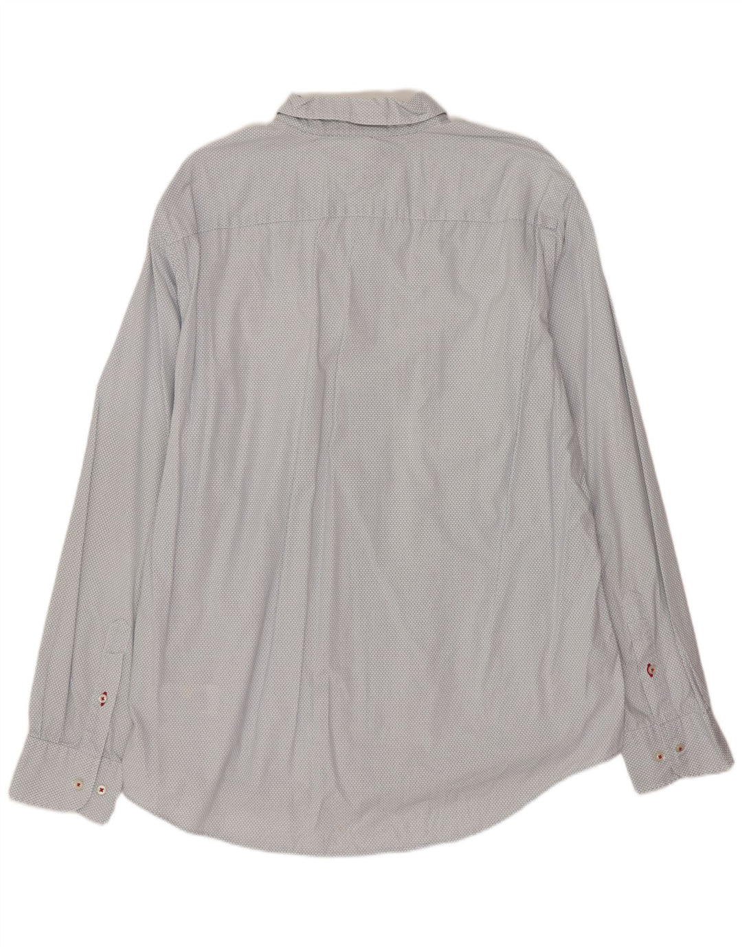 TOMMY HILFIGER Camicia da uomo vestibilità regolare XL cotone geometrico bianco