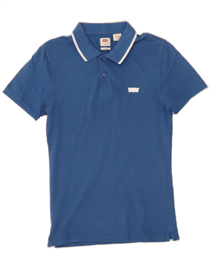 LEVI'S Mens Slim Fit Polo Shirt XS Blue Cotton