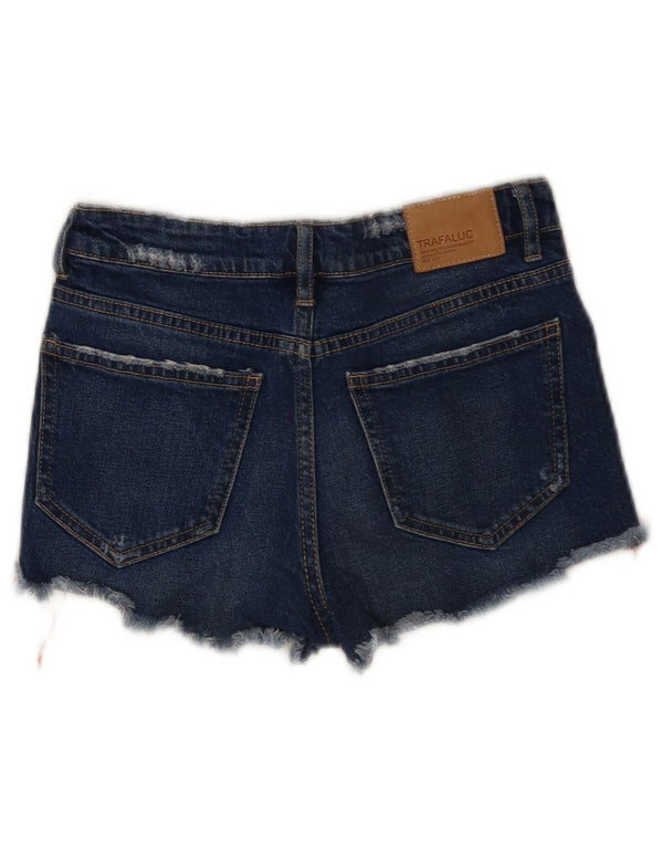 Pantaloncini di jeans da donna Zara EU 32 2XS W22 Cotone color block blu