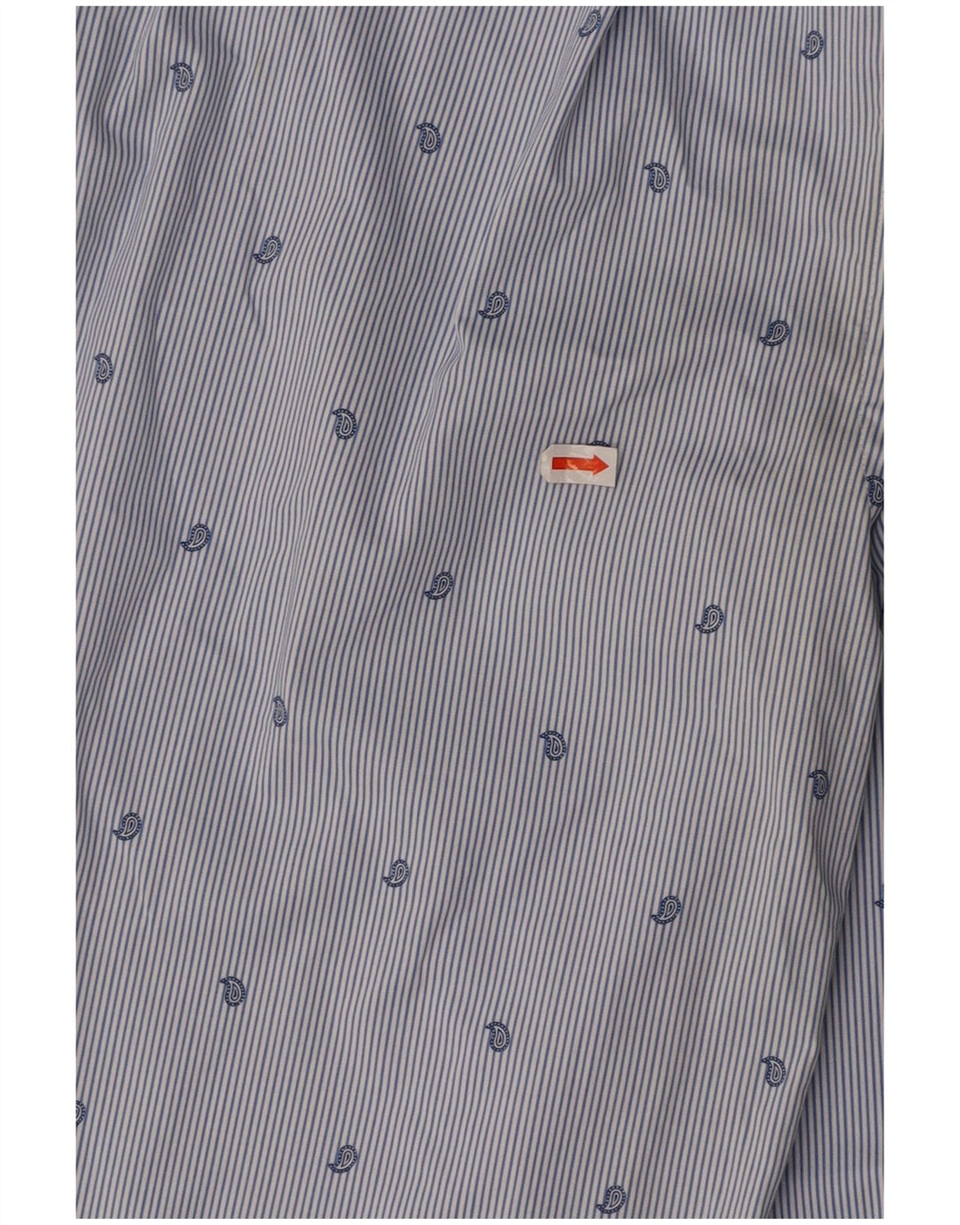 TOMMY HILFIGER Camicia elasticizzata da uomo taglia 15 1/2 gessato blu medio