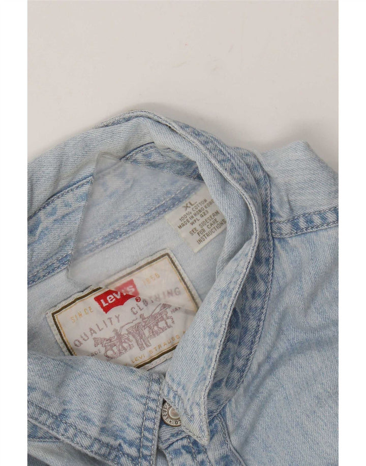 Camicia di jeans da uomo Levi's XL in cotone blu