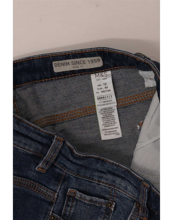 Pantaloncini di jeans da donna Marks & Spencer UK 12 medi W30 cotone blu