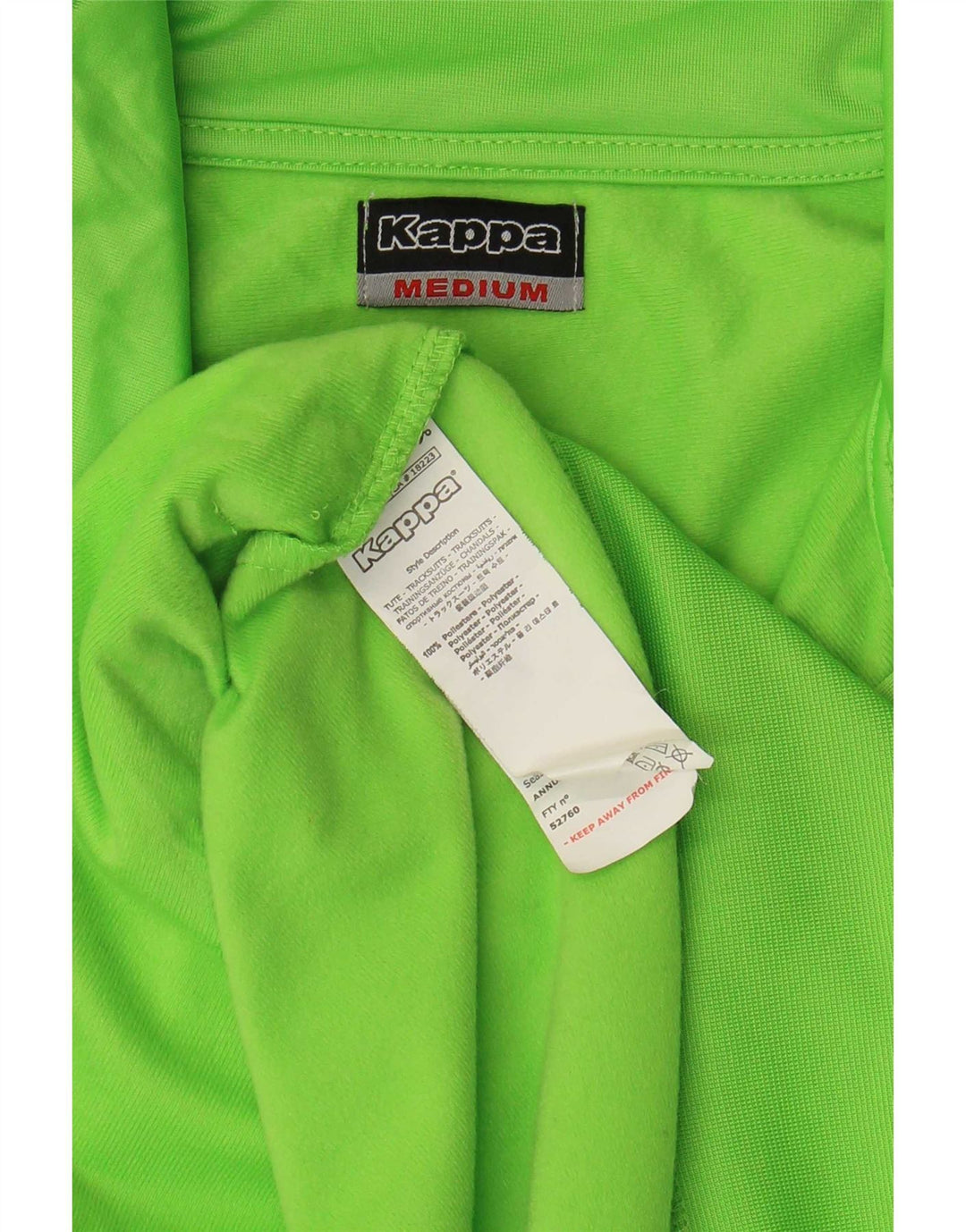 Giacca da tuta da uomo Kappa in poliestere color block verde medio