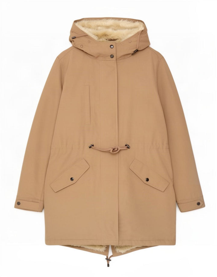 Giacca Parka oversize con cappuccio da donna Marks & Spencer UK 14 Large Beige