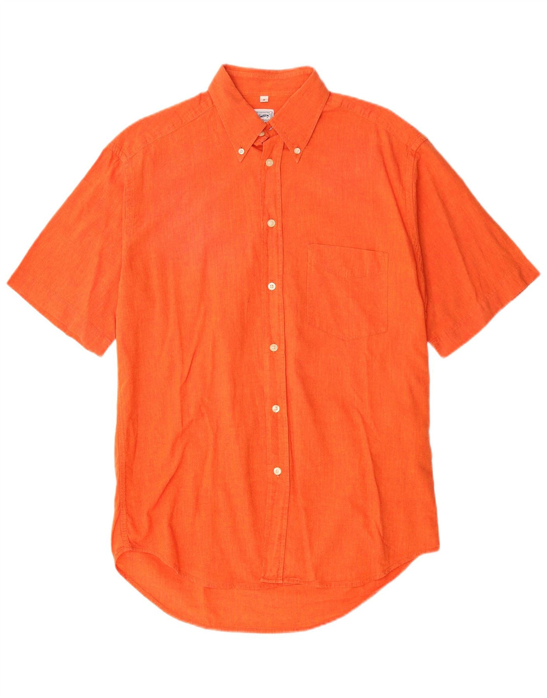 Camicia a maniche corte da uomo Boggi in cotone arancione medio