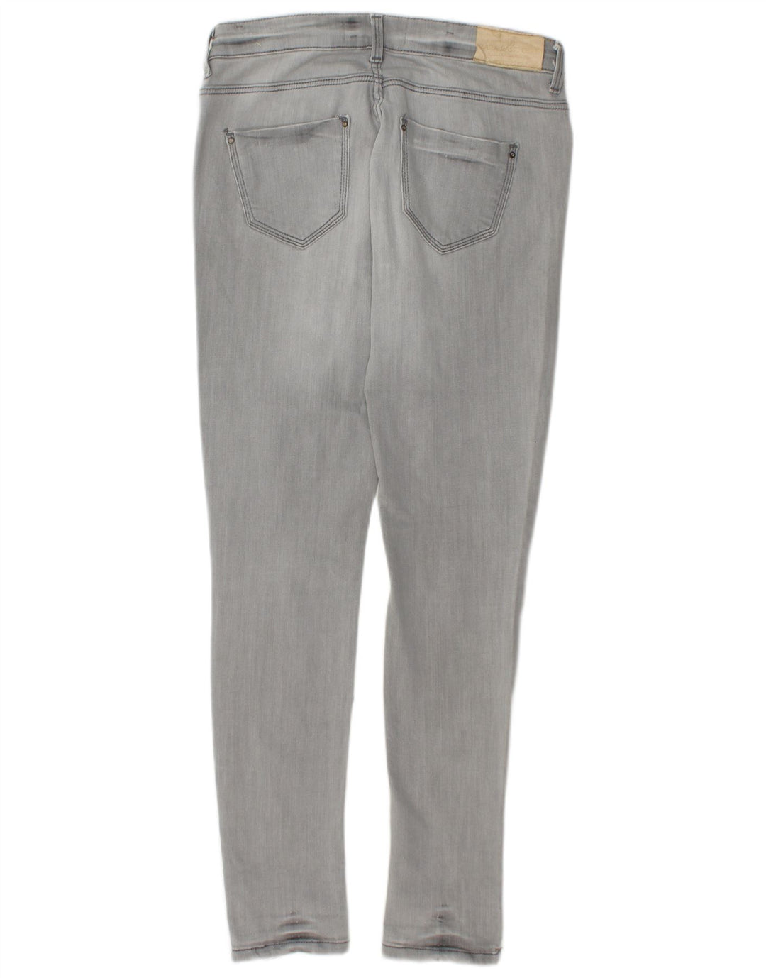 Jeans skinny effetto invecchiato ZARA da donna EU 38 piccolo W28 L30 cotone grigio