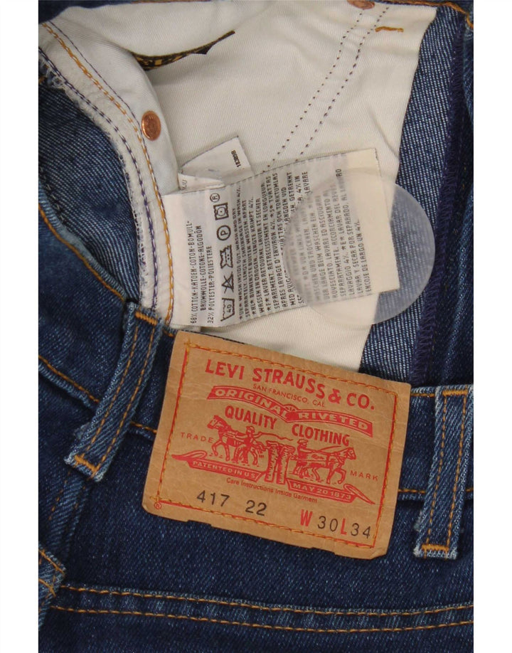 Levi's Uomo 417 Jeans Bootcut W30 L34 Cotone Blu