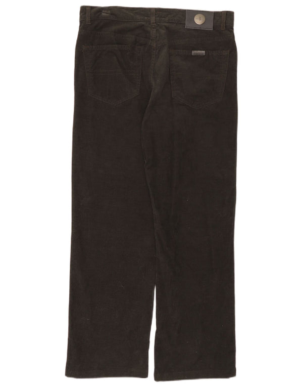 Pantaloni Casual Dritti Donna Trussardi W33 L28 Cotone Marrone