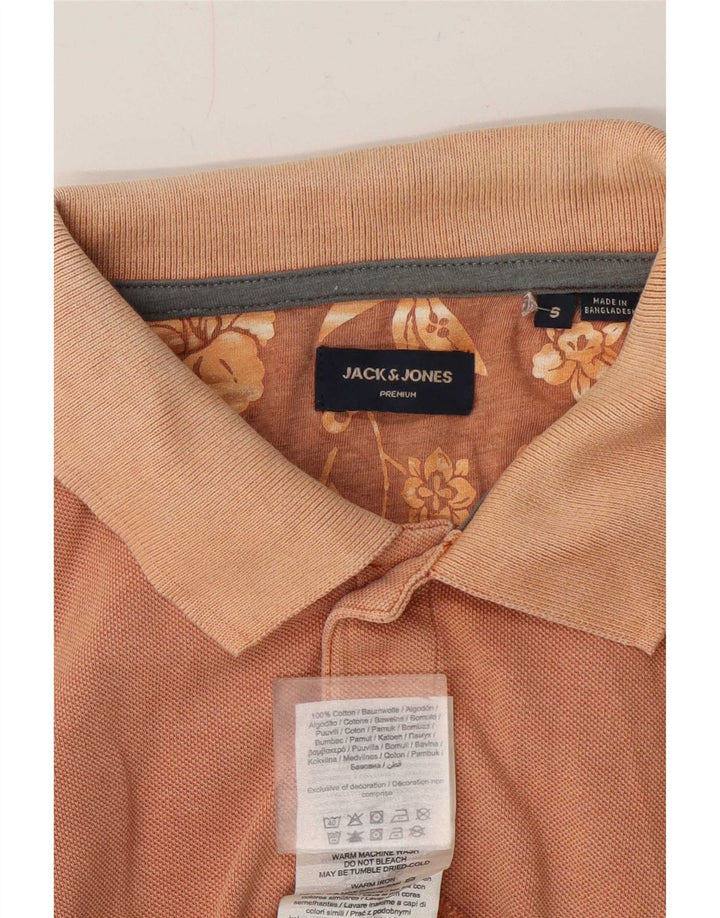 Polo da uomo Jack & Jones piccola in cotone arancione