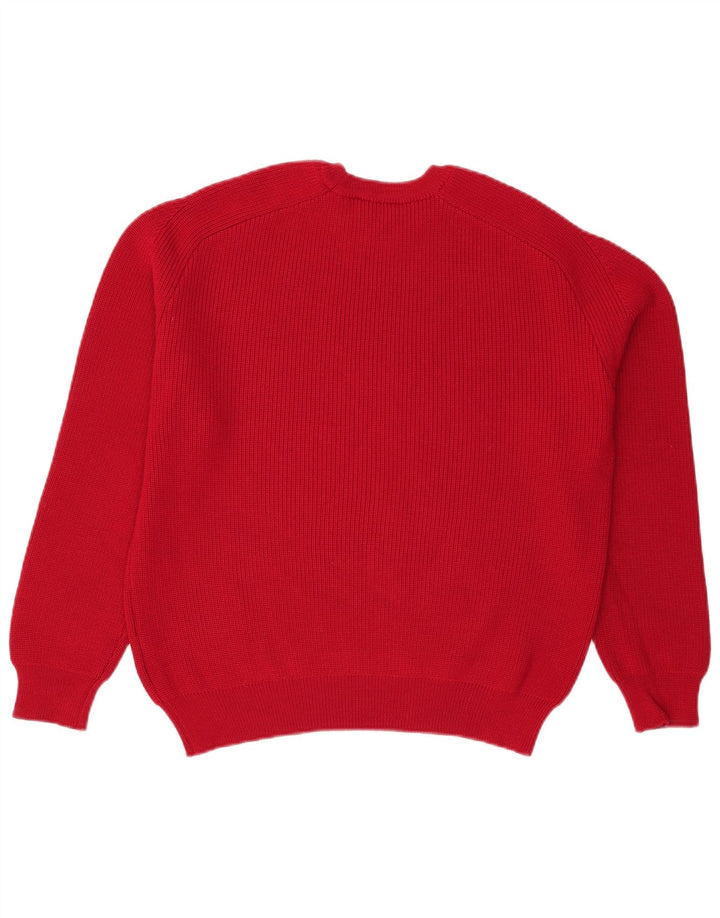 Maglione maglione girocollo da uomo TCM grande lana rossa