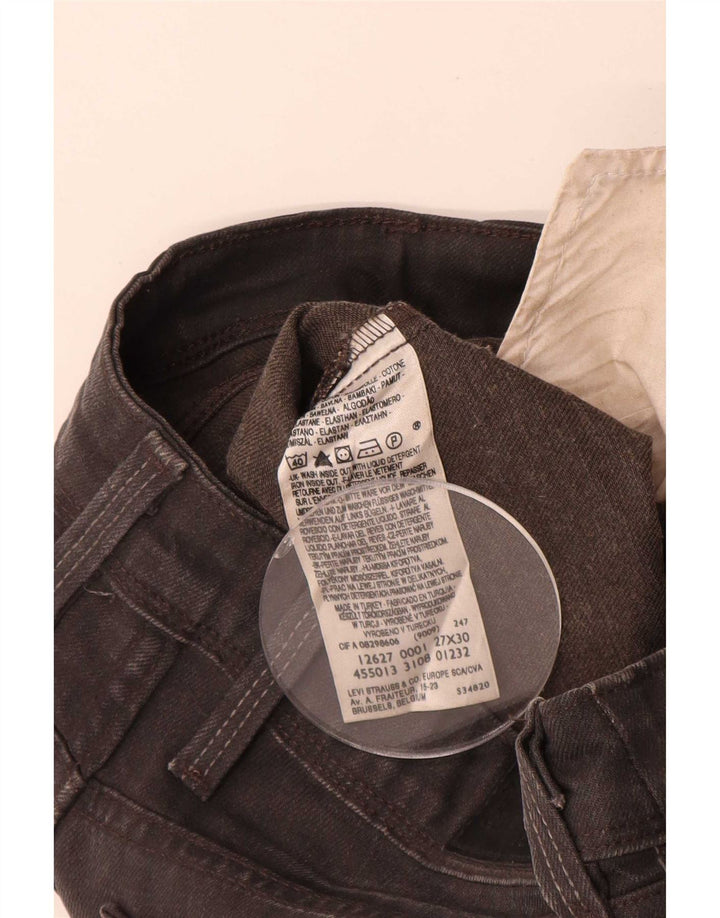 Jeans dritti da donna Levi's W27 L30 cotone grigio