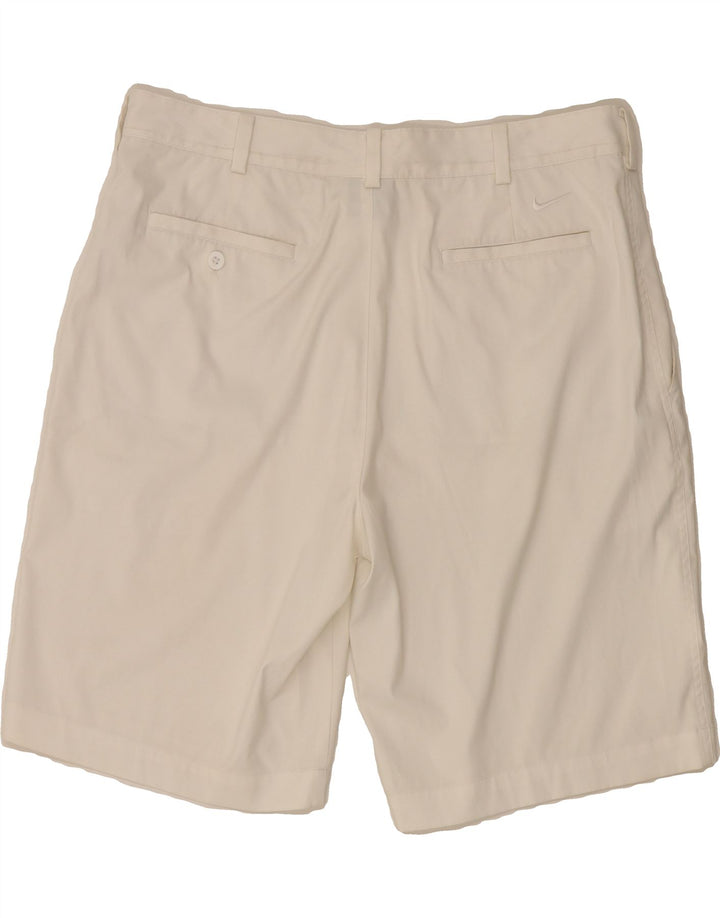 NIKE Mens Dri Fit Chino Shorts W36 Large  White Polyester Vintage Nike and Second-Hand Nike from Messina Hembry 