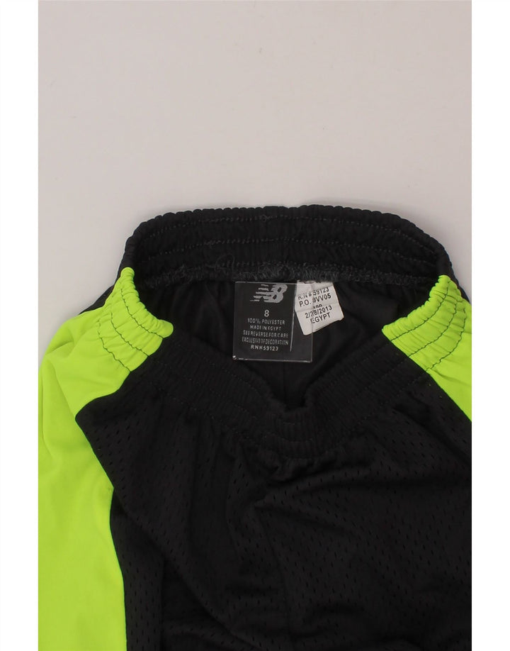 NEW BALANCE Boys Sport Shorts 7-8 Years Black Colourblock Polyester Vintage New Balance and Second-Hand New Balance from Messina Hembry 